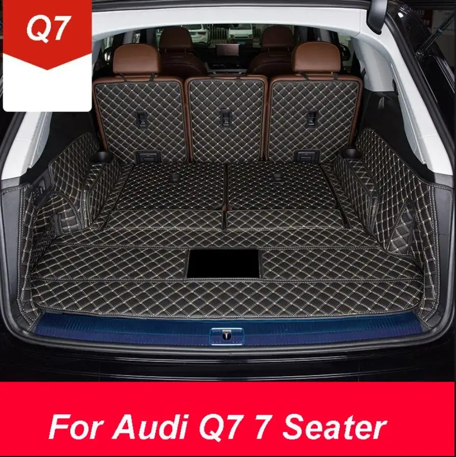 Car Trunk Covers For Audi Q7 2016-2022 7 Seat Auto Supplies Rugs Waterproof Protective Pads Mats Accesorios Para Carro