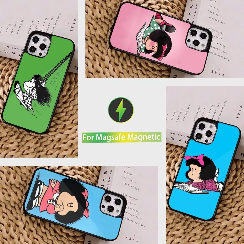 Cartoon M-Mafalda-ES Cute Phone Case  For iPhone 16,15,14,13,12,11,Pro,Max,Plus,Mini, Magsafe,Magnetic Wireless Charging Case