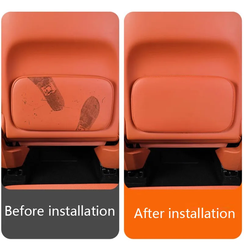 For AITO M9 2024 Automotive Interior Accessories Second Row Seat Back Footrest Anti Kick Pad Pedal Protection Cover
