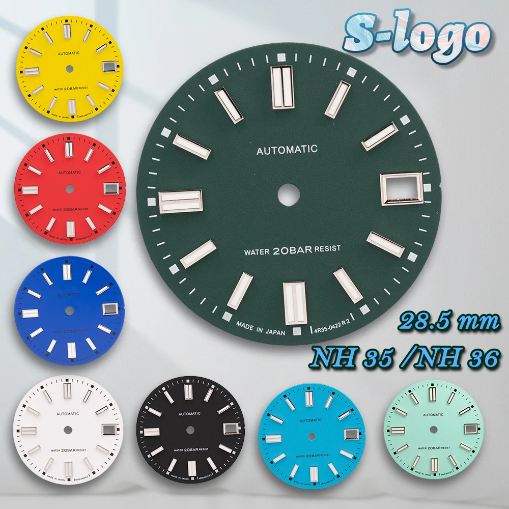 

High Quality 28.5mm Date and Just Mod NH35 Dial SUB Mod S Logo Watch Dial For NH35/NH36 Movements Watch Accessories Repair tool