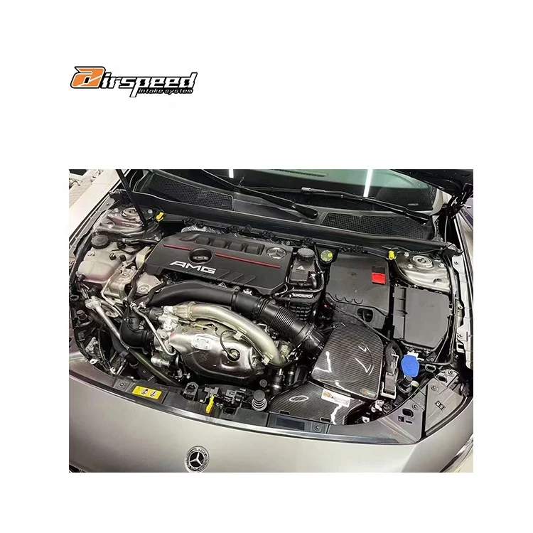 Airspeed Brand Strong  Auto Parts Car Engine Replacement Dry Carbon Fiber Cold Air Intake System for BENZ AMG A35