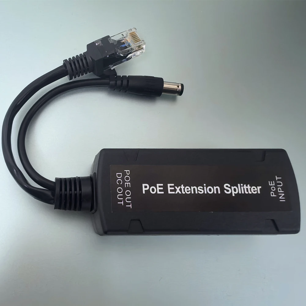 Gigabit 48V to 12V IEEE802.3AF/AT PoE  Extension Splitter POE splitter