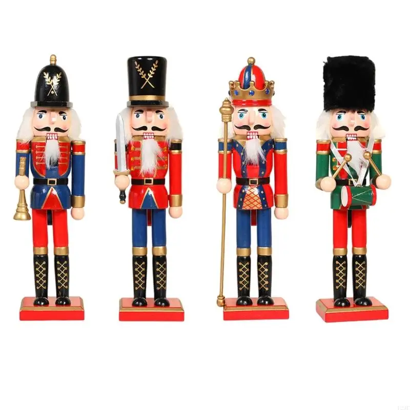 U2JC Charm Soldier Decoration,Eye Catching Christmas Soldier Fine Craft Figures Centerpieces Indoor Use