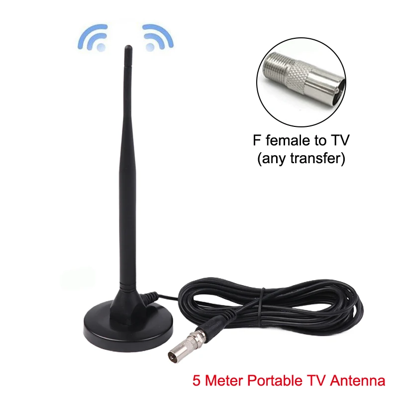 4G HD Digital TV Antenna Indoor Signal Amplifier Long Range Signal Receiver Digital Antenna WIFI Router 5 Meter