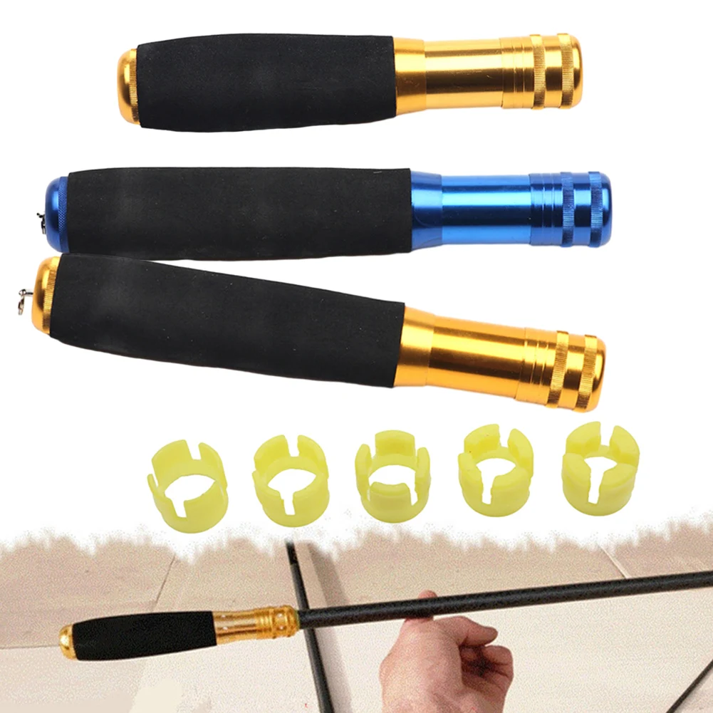 

Fishing Pole Grip Aluminum Alloy Metal Fishing Hand Rod Grip Fishing Pole DIY Anti-slip Grip Fishing Replaceable Accessories