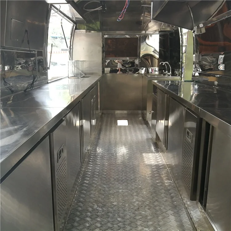 ステンレス鋼モバイルフードトレーラー、アイスクリーム、気流、フードカート、新しい、2020