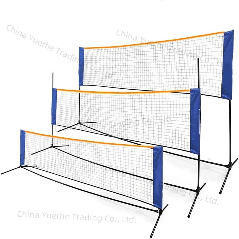 

Портативная сетка для бадминтона с регулируемой высотой, складная сетка для тенниса и волейбола из нержавеющей стали для профессиональных пляжных видов спорта на открытом воздухе