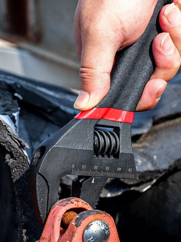 JUSTINLAU 1 Stück 6/8 Zoll Kurzgriff Verstellbarer Schraubenschlüssel, Übergroßer Offener Mini-Schraubenschlüssel, Großdurchmesser-Handwerkzeug für Badezimmerreparaturen – Detail 10