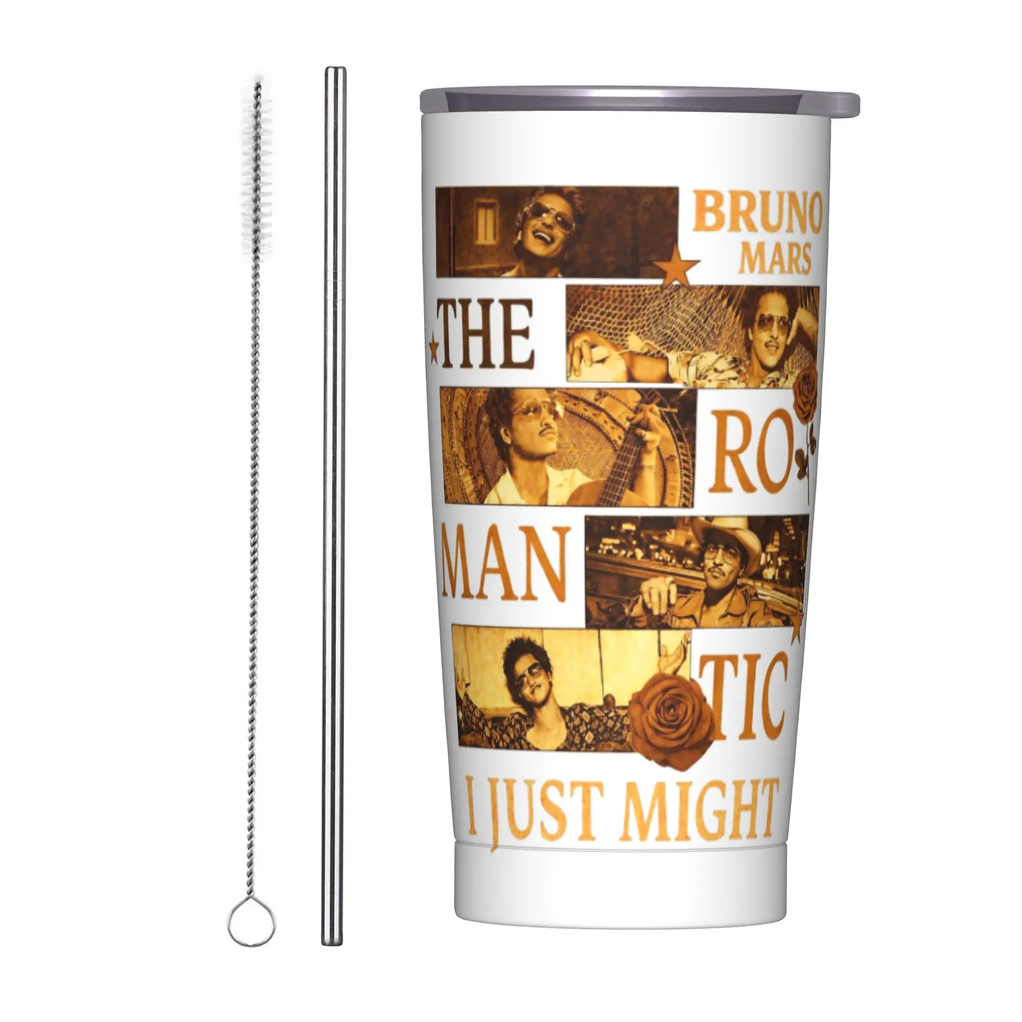 

The Romantic Tour Bruno Mars Tumbler Vacuum Insulated Thermal Cup Vacuum Flask Office Home Mugs 20oz
