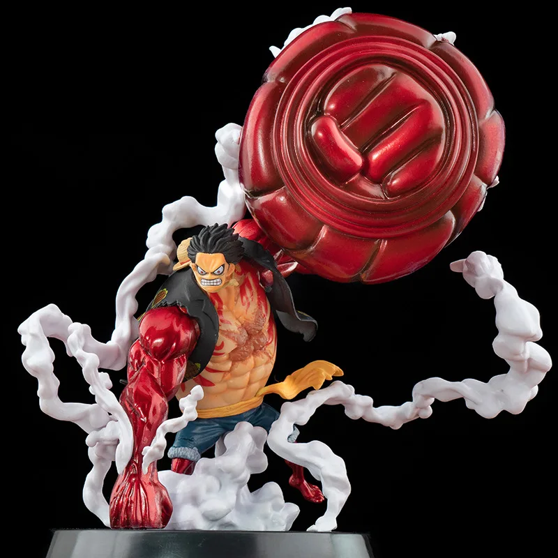 Bandai One Piece Fatto a mano e la strada dei quattro file del paese che vola grande scimmia re pistola grande pugno Luffy modello GK fatto a mano