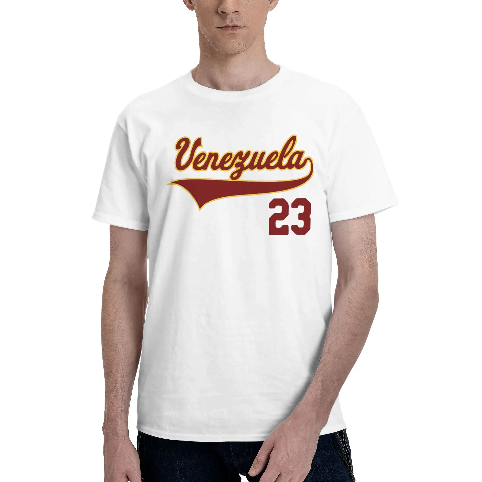 Venezuela Baseball Franela Vinotinto Flat Brim Sun Not Easy To Deform Reversible T-shirt High-End Minimalism Women's T-shirts