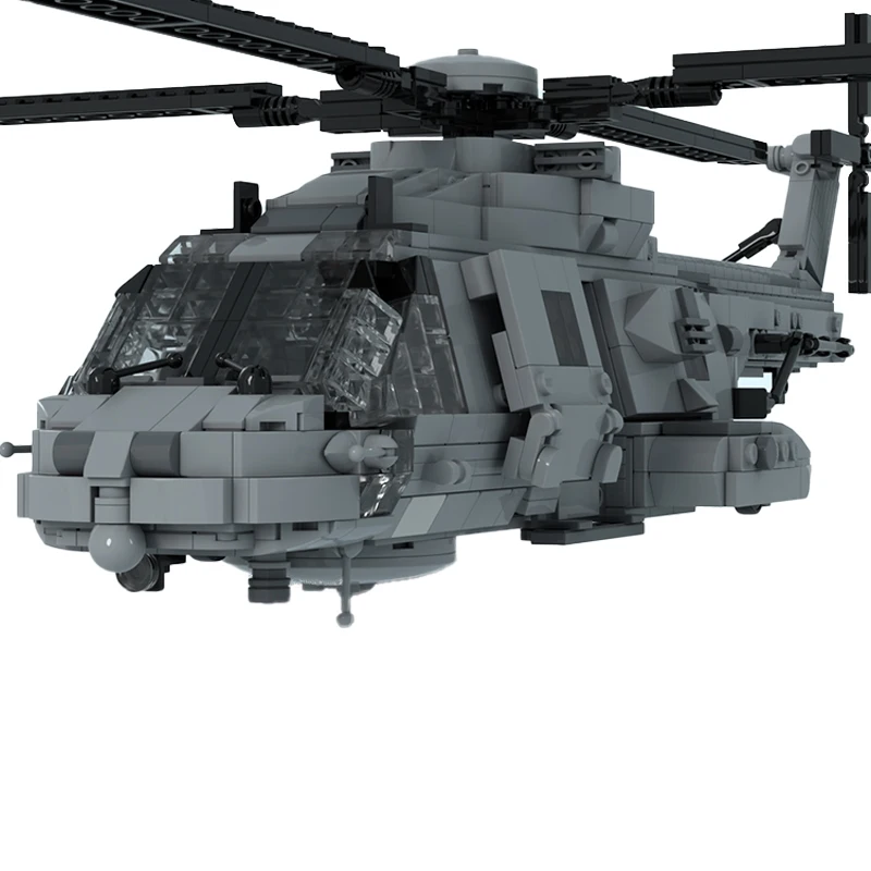 European Medium-sized Twin-engine Multirole Helicopter MOC Building Blocks DIY Hot Selling Battles Model Children's Bricks Toys