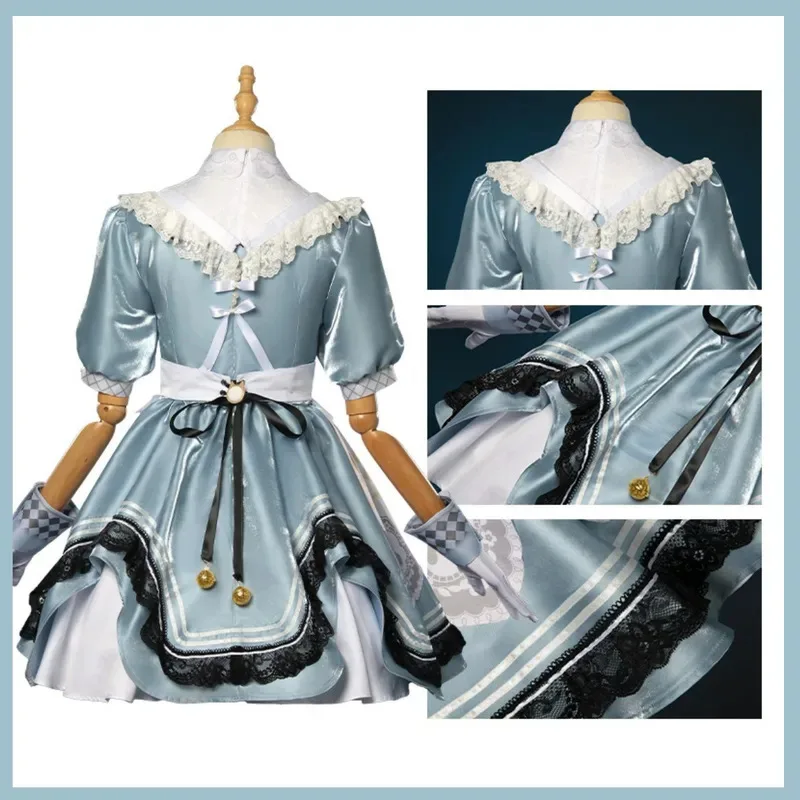 

CyGame Infinity Nikki Cosplay Costume Tea Party Blue Kawaii Princess Dress Lolita Skirt Woman Cute Carnival Christmas Suit