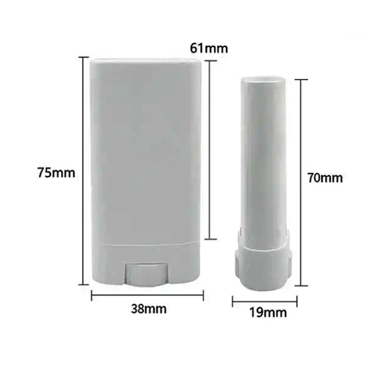 

50Pcs Mini Empty Oval Flat Lip Balm Tubes Plastic Twist-Up Bottles 15g/15ml Empty Travel Deodorant Containers DIY Sample Bottles