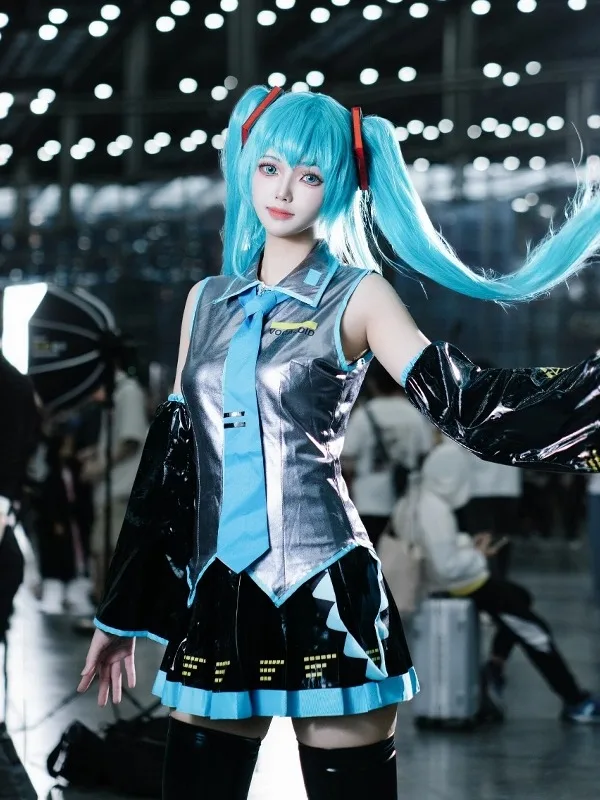 子供用コスプレ衣装セット-フューチャーサウンド-ボーカロイド-初音ミク衣装-ウィッグ-アニメコスプレ小道具-本格的な日本デザイン