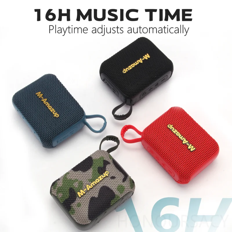 16H وقت اللعب بطارية كبيرة سماعة لاسلكية تعمل بالبلوتوث 5.3 المتكلم TWS التخييم في الهواء الطلق ركوب الدراجات تشغيل تعزيز باس مضخم صوت ستيريو صغير