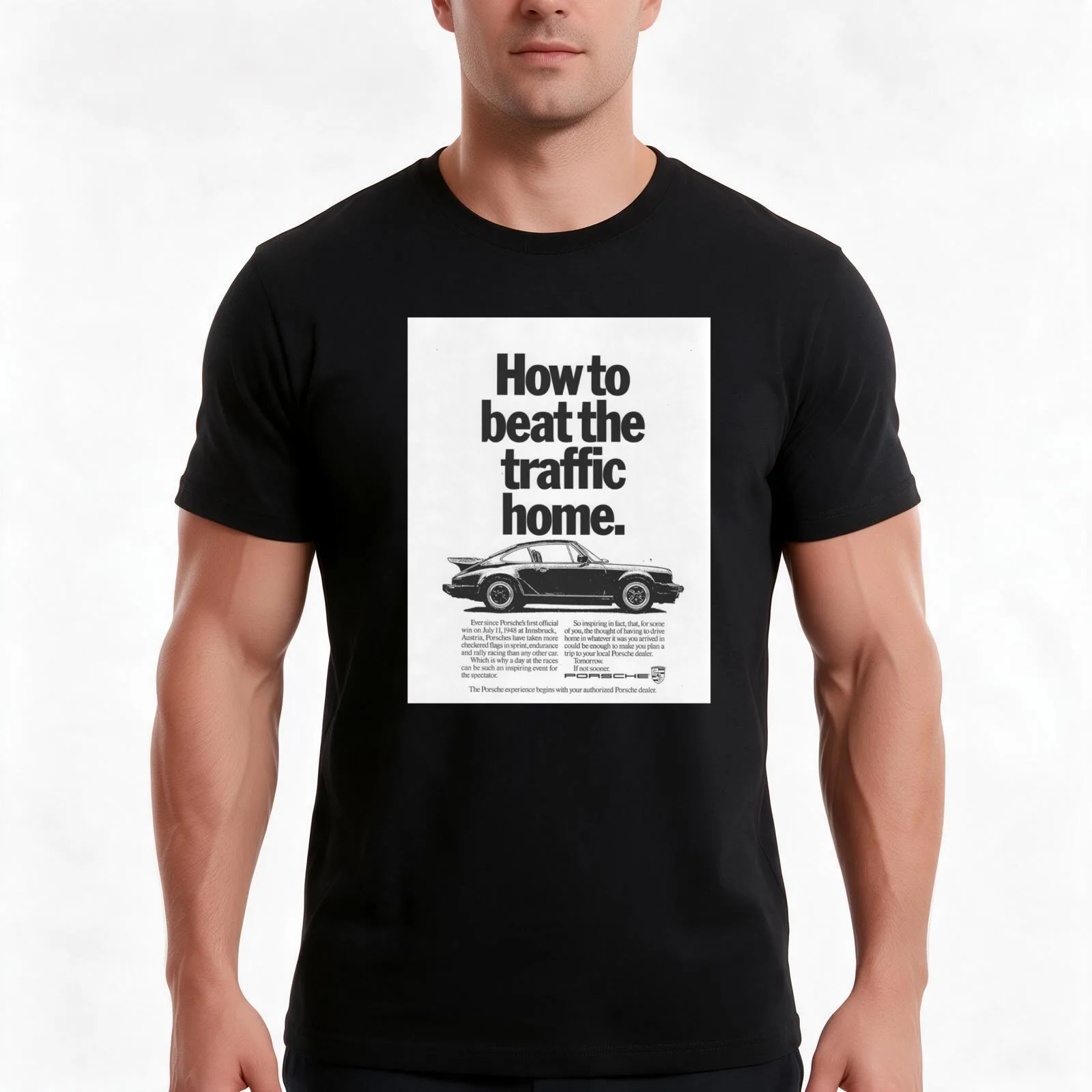 How to beat the traffic home T-Shirt Summer Casual Cotton Tee Oversized Streetwear Tops Vintage Graphic Print 100% Cotton