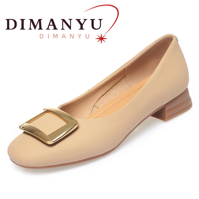 

DIMANYU Beanie Shoes Female 2024 New Spring Genuine Leather Women's Shoes Flat Comfortable Office Women's Shoes