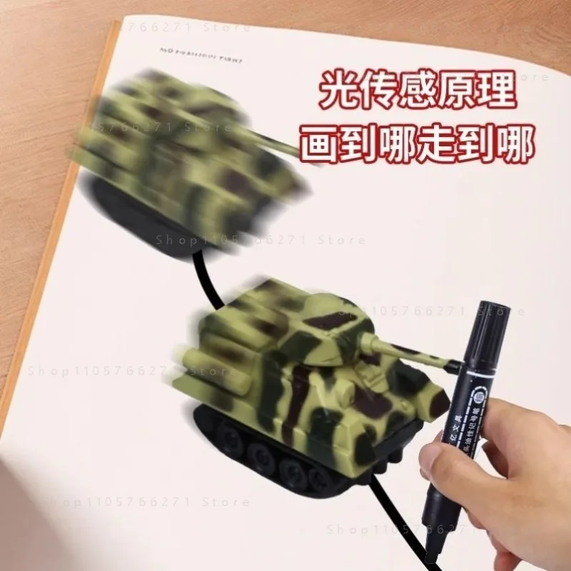 Kids Inductive Line-Following Toy Car, Intelligent Rail-Tracking Mini Racing Car
