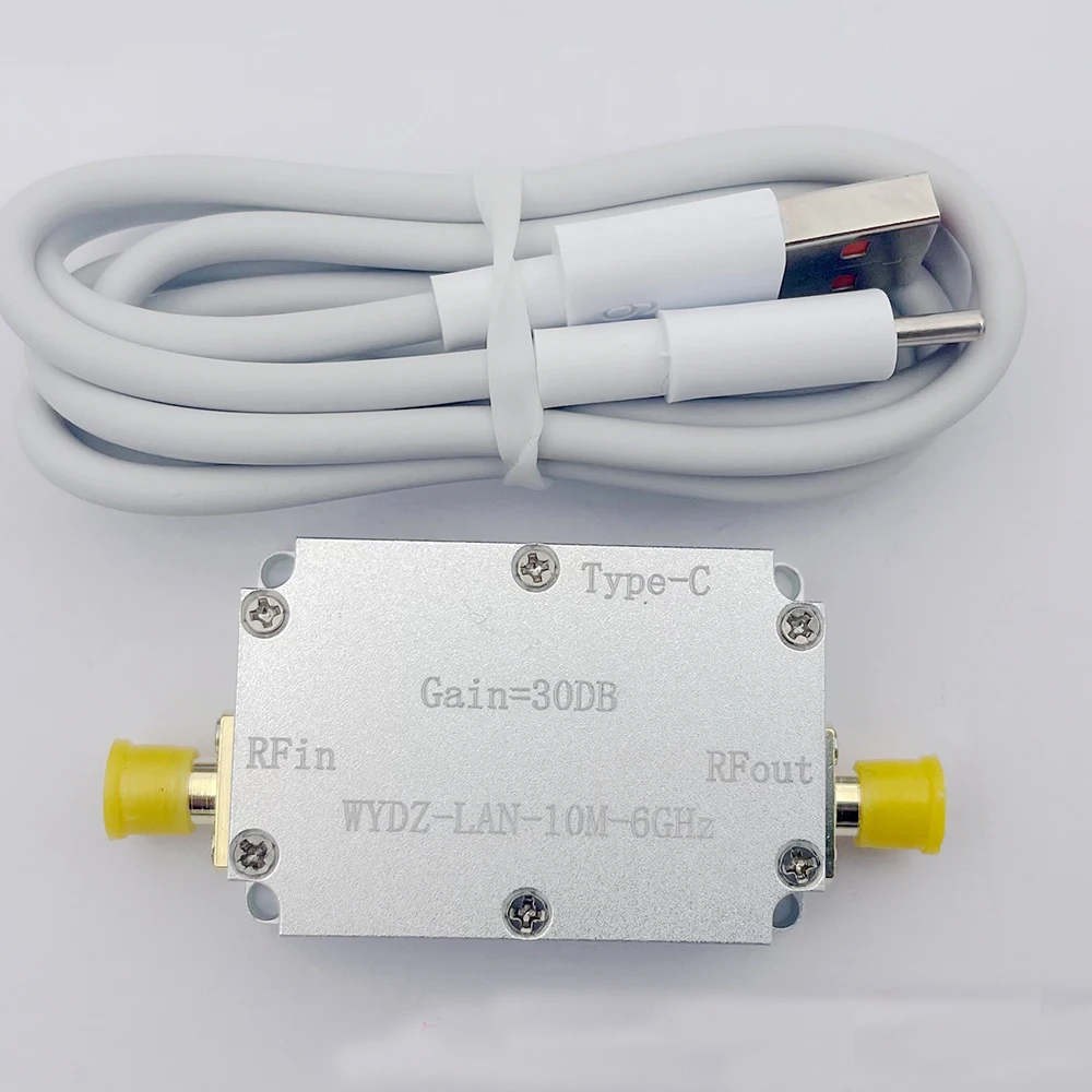 LAN 10M-6GHz High Flatness Amplifier 10DB 20DB 30DB 40DB Gain RF Drive Signal Receiver Image Transmission GPS Software Radio FM