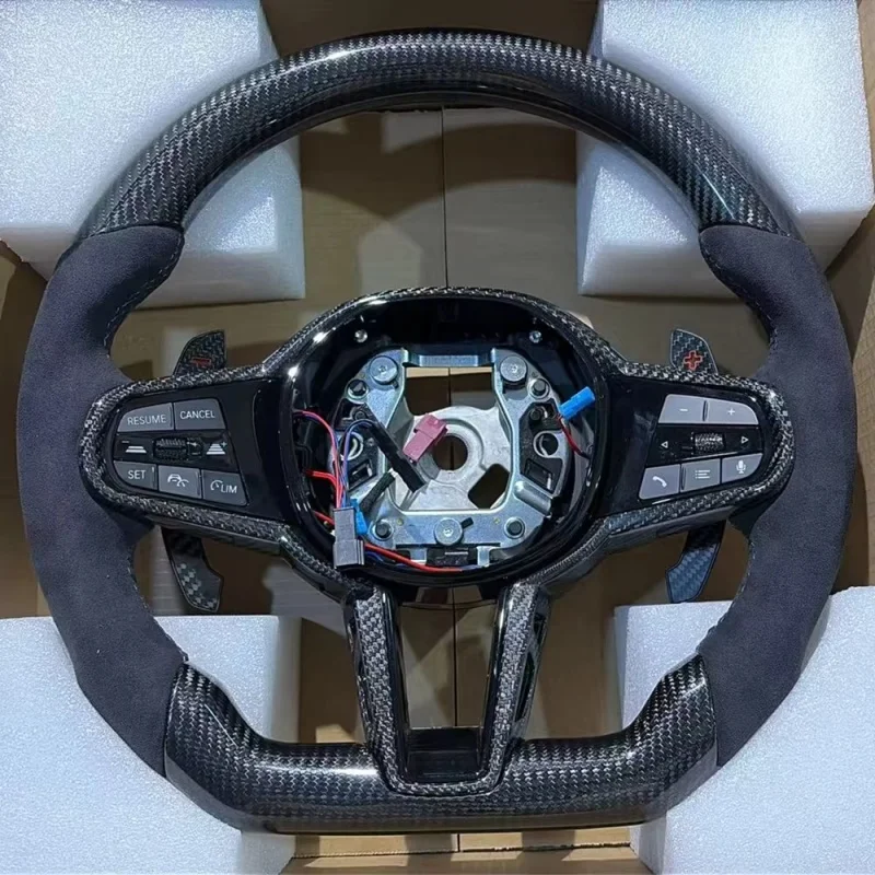 Suede Carbon Fiber Steering Wheel For BMW M40i M340i M135i X3 X4 X5 X6 G02 G05 G06 G20 G21 G22 G26 G29 G80 G81 G82 G87 F40 F44