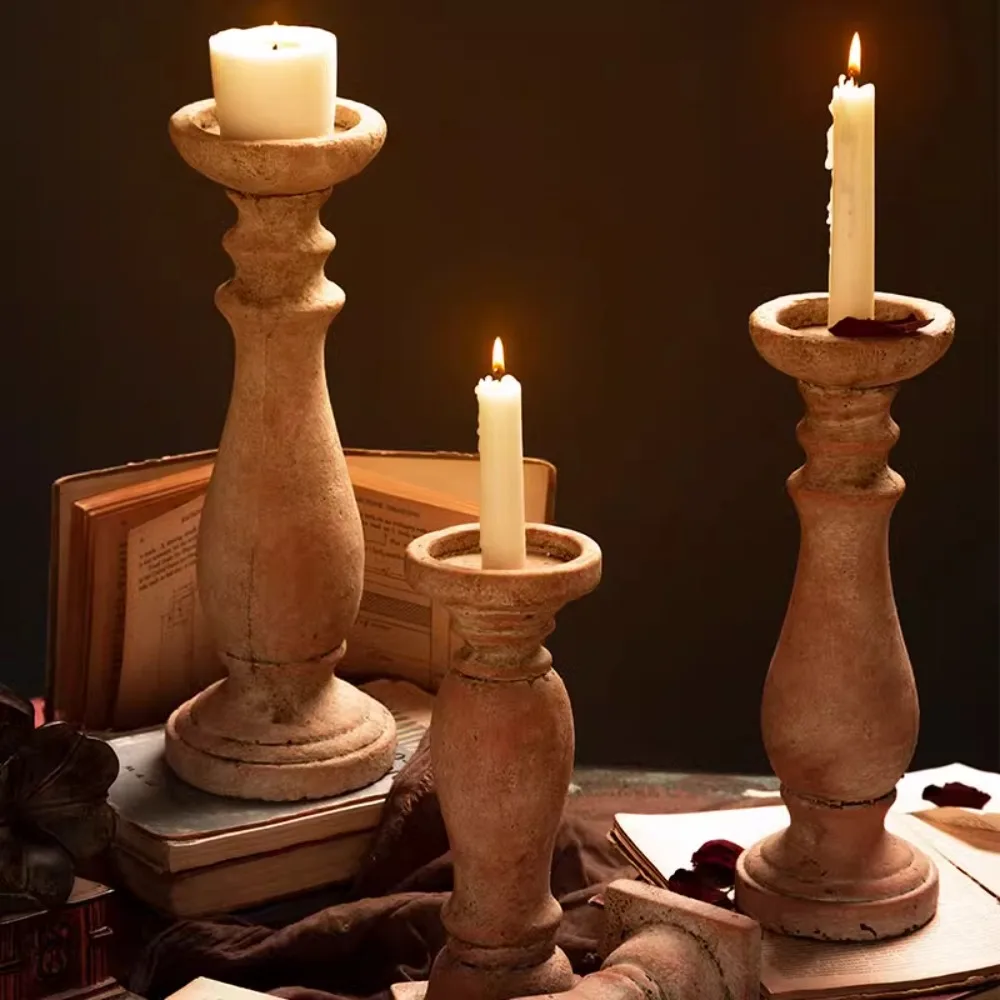 Seven Mo retro American French candlestick ornaments European household luxury dining table candlelight dinner wedding decoratio