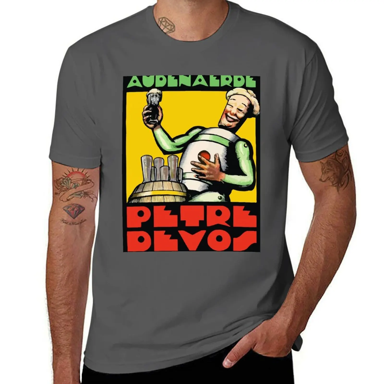 

1930s Audenaerde Petre-Devos Belgian Beer advert retro style T-Shirt Plus Size Lightweight Tee Shirt