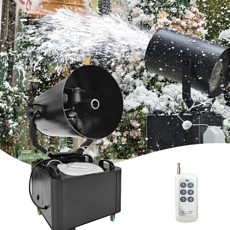 3000W Outdoor Snow Blower Artificial Snow Making Machine Christmas Activity Party Cannon Fan Shed