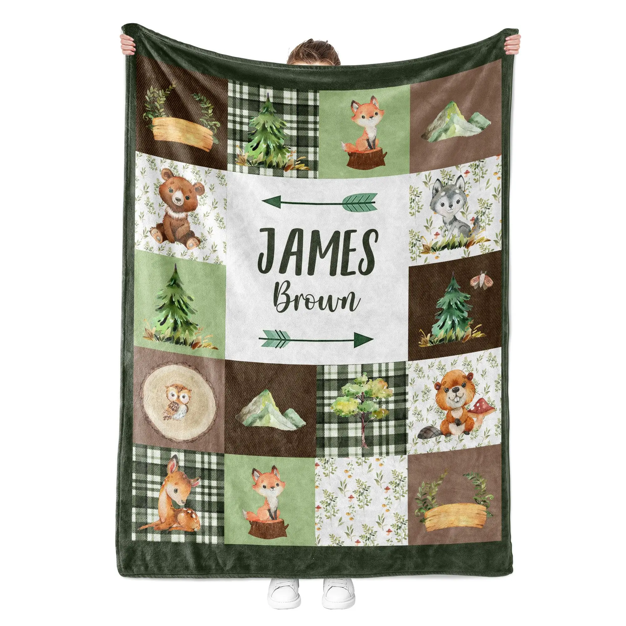 Custom Baby Blankets for Boys, Customized Baby Boy Gifts with Name, Personalized Baby Blankets, Soft Plush