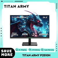 TITAN ARMY P2510H Gaming Monitor 24.5'' HVA Fast LCD Panel, 1920*1080, 240Hz Refresh Rate, 1ms GTG, HDR10, 99%sRGB Adaptive-Sync