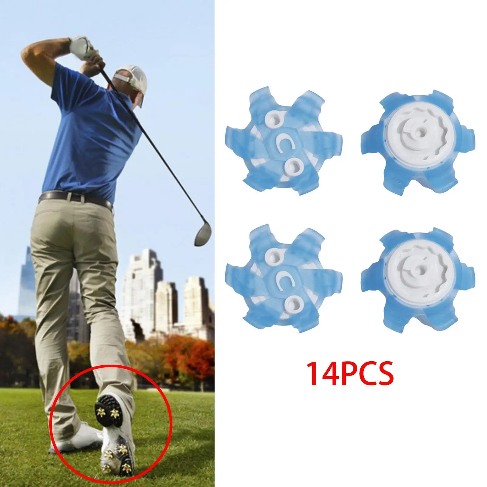 

2024 New 14PCS/SET Women Men Golf Shoe Spikes Durable Golf Shoe Replacements TPU