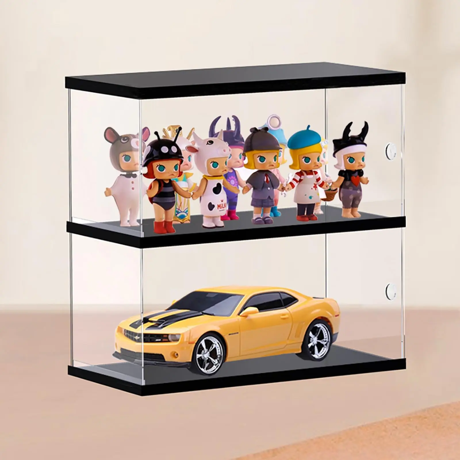 

1-3 Layers Hand-Made Toys Storage Display Box Car Model Acrylic Cabinet Doll Figure Collection Decoration Box