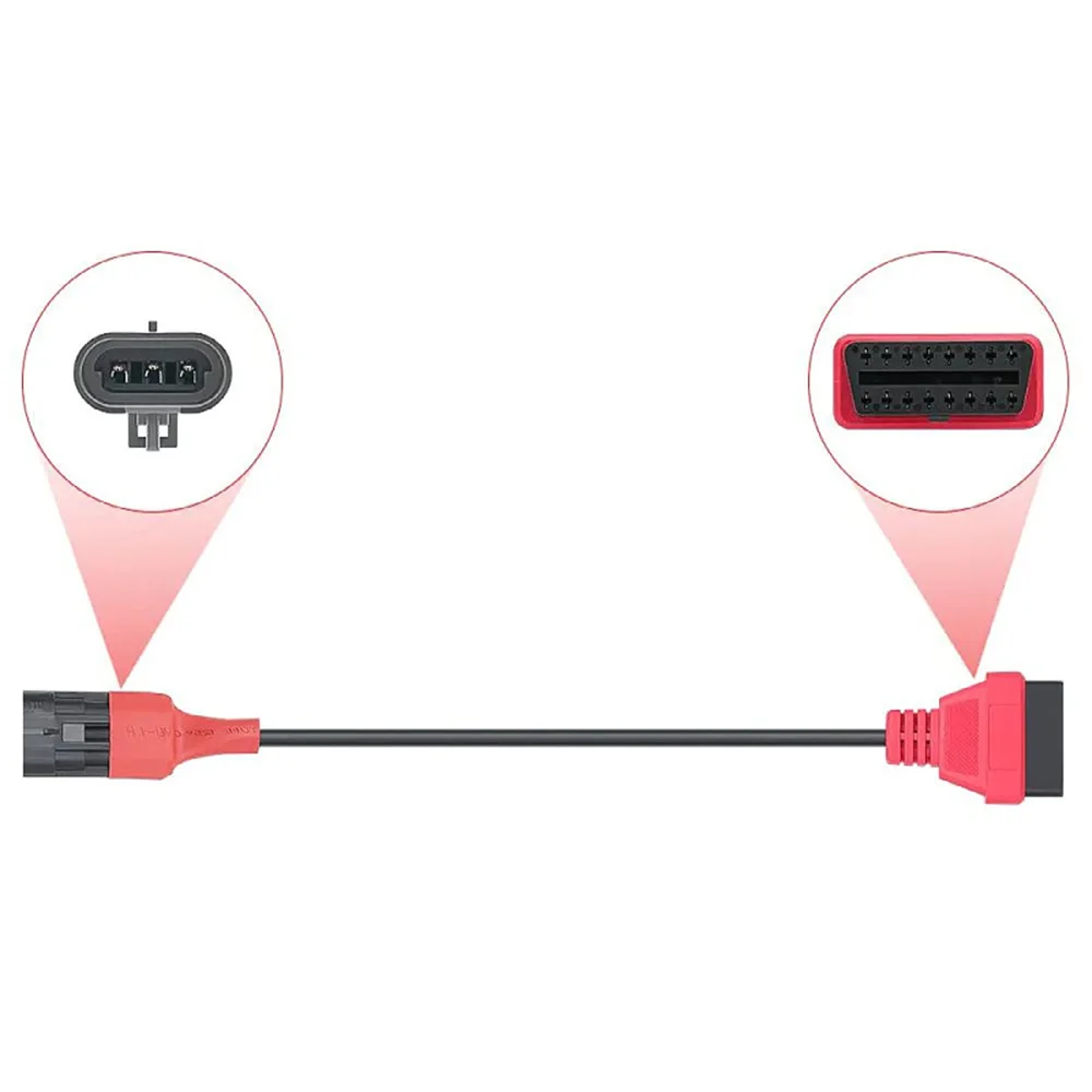 Przedłużacz diagnostyczny OBD do SYM 3-pin na OBD2 16-pin Adapter diagnostyczny OBD 2 Skaner Motocyklowy Przedłużacz