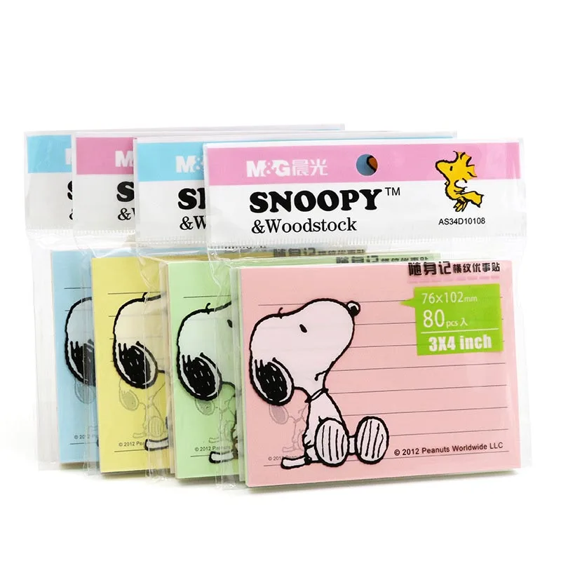 Imagem -02 - Creative Snoopy Memo Pad Cute n Times Sticky Note Etiqueta de Papelaria Notepad Post Escritório e Material Escolar Pcs por Lote