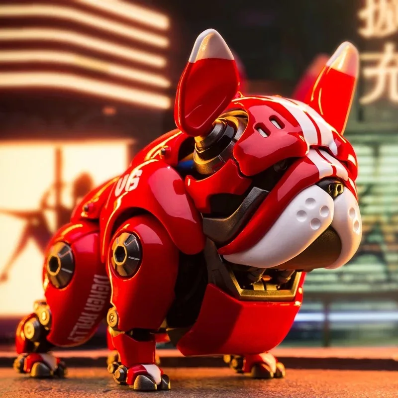 Authentic Mechanical Dog Bulldog Trendy Mecha Toy Figurine RAMBLER Car Mounted Movable Figurine Gift Movie Anime Game Multiverse