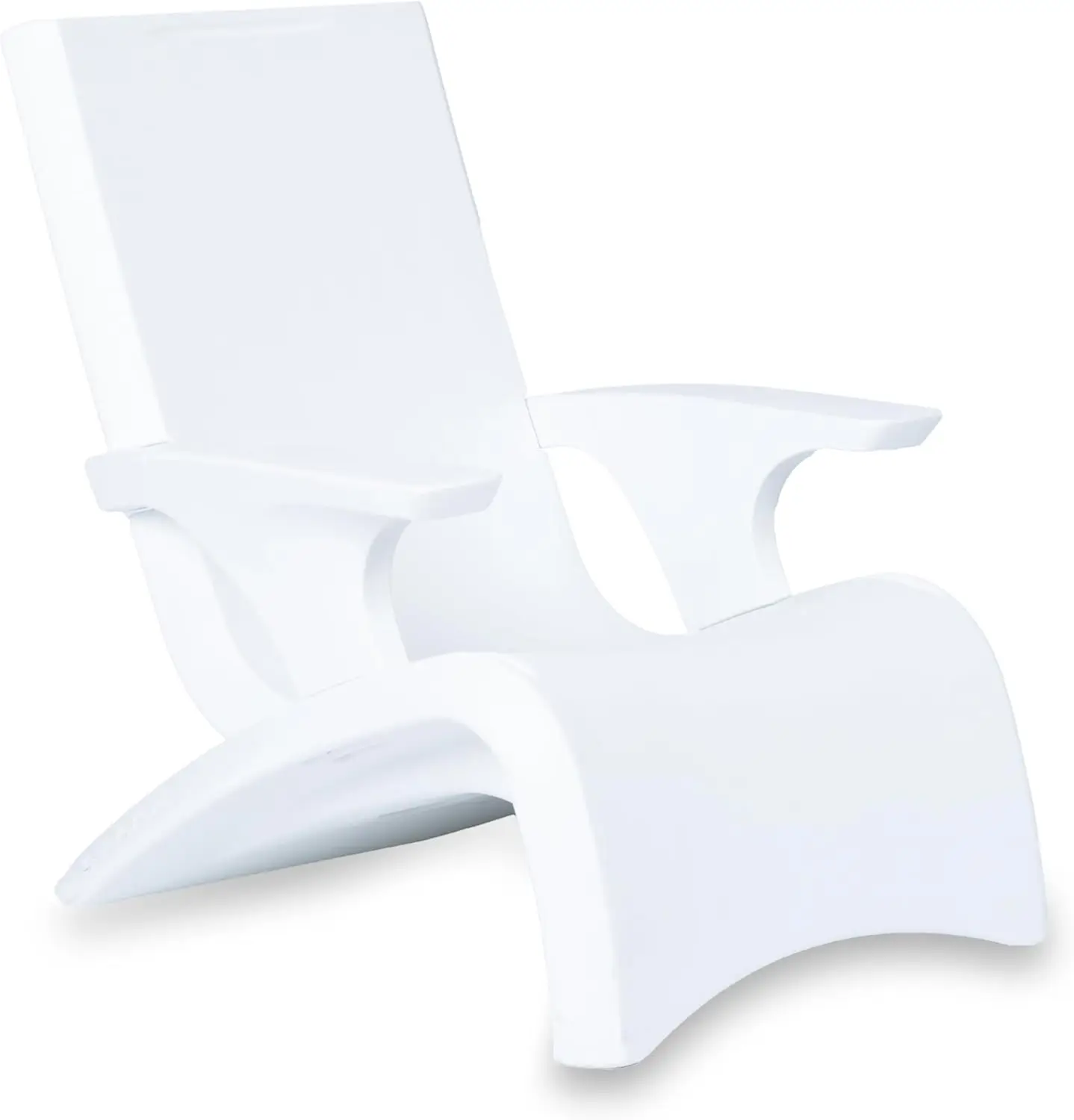 

Waterproof Weighted Poolside Lounger, Fade-Resistant White Patio Chair for Pools up to 9-Inches Deep
