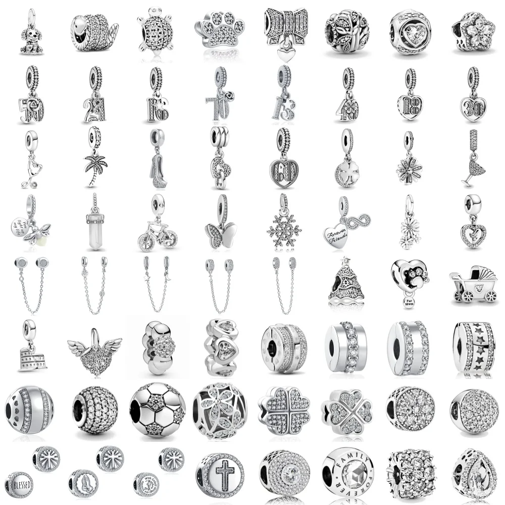 

Полностью белая серия, праздник дня рождения, крыло, крест, клевер, ювелирные изделия своими руками, очаровательная бусина, подходит для браслета S925, женский подарок на вечеринку