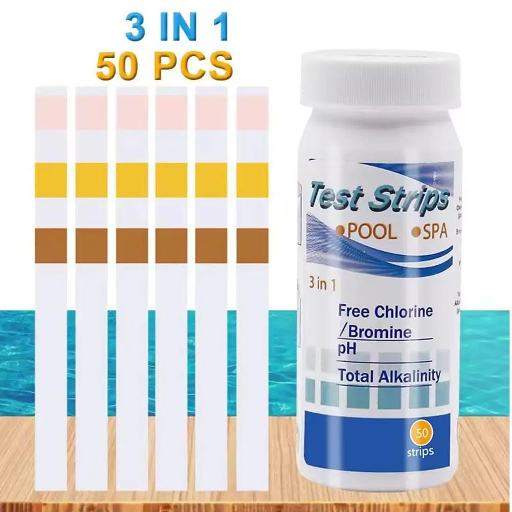 3/6/7in1 Swimming Pool PH Test Paper Multipurpose Chlorine/PH/Hardness/Bromine Paper Strips Swimming Pool Water Tester Test L6H4