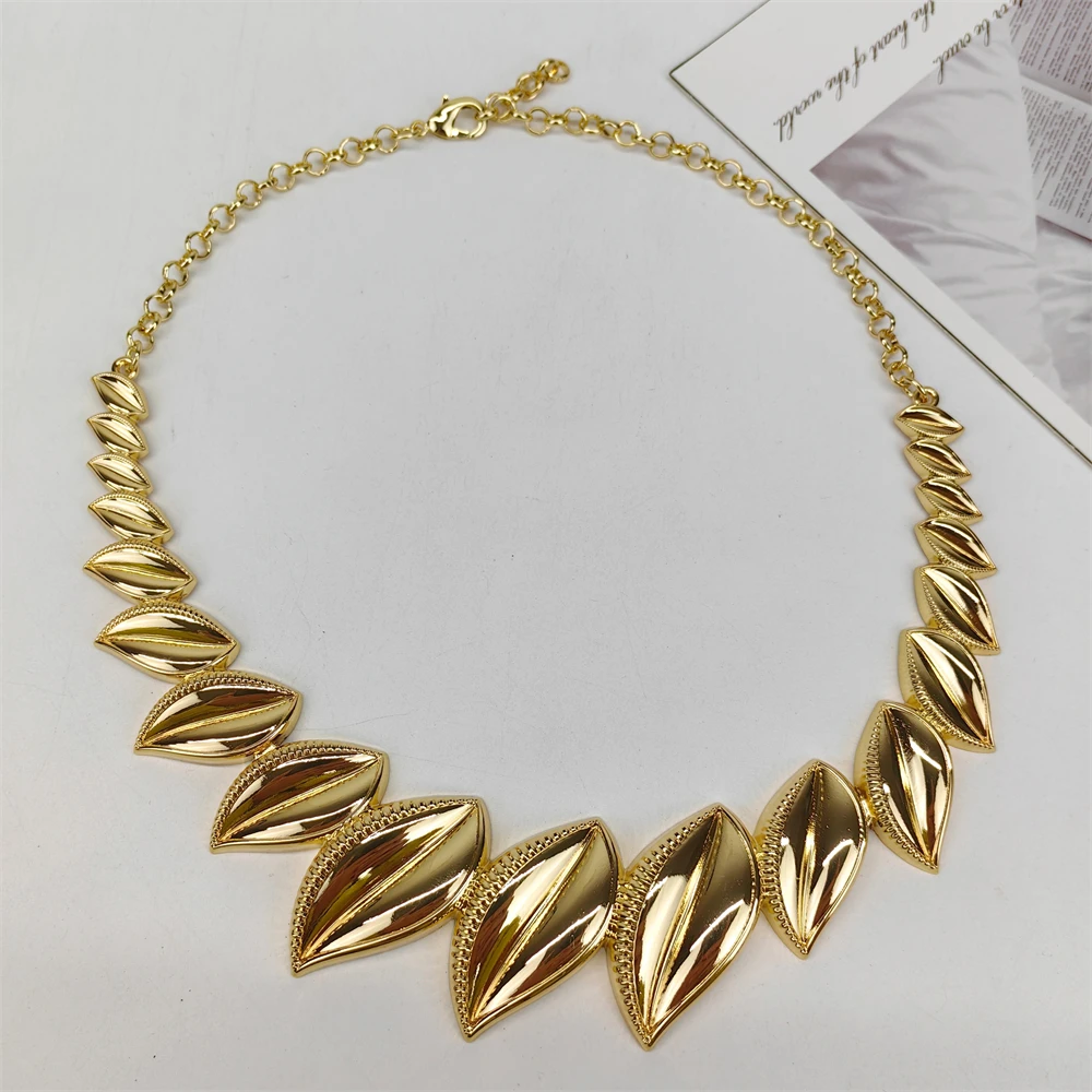 ESALE Dubai Gold Color Jewelry Set Classic Square Geometry Necklace Earring Bracelet Ring For Women Christmas Gifts 2026 New
