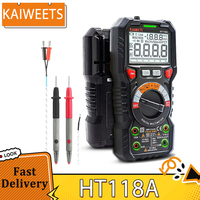 KAIWEETS HT118A Digital Multimeter Ture RMS Auto Range Multimetro 1000V 10A AC DC Ohm Hz NCV Live Voltage Temperature Meter