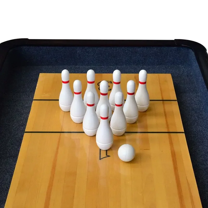 Indoor Children's Puzzle Bowling, Table Arc Ball Accessories Set, Mini Solid Wood Bowling