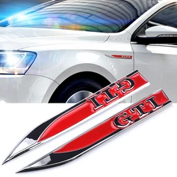 2SZT Naklejki na błotnik boczny 3D Metal GTI GTD R Logo do Volkswagen VW Tiguan Jetta Mk6 Scirocco Polo Passat B6 B8