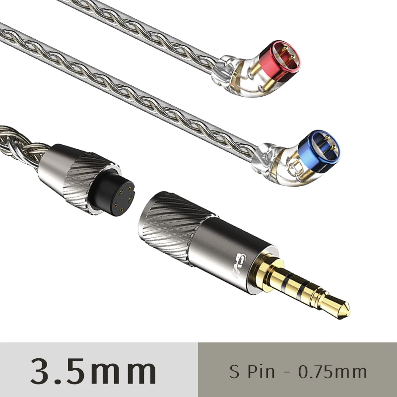 CVJ TS800 200 Cores Eight-Braid Silver-plated Earphones Upgrade
