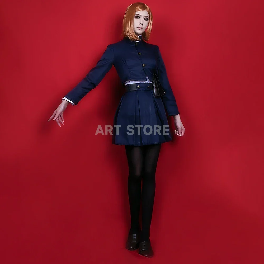 أنيمي Jujutsu Kaisen طقم زي تنكري ، Kugisaki Nobara ، زي هالوين فريست فرووين ، طقم Heuptas Volledige #3