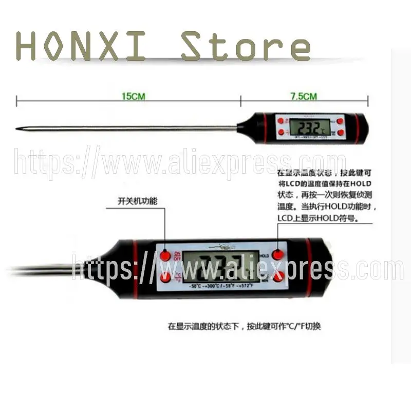 1 Stück Öl temperatur anzeige Küche Grill Braten temperatur des Flüssigkeits temperatur stifts elektronisches Thermometer tp101 Lebensmittel