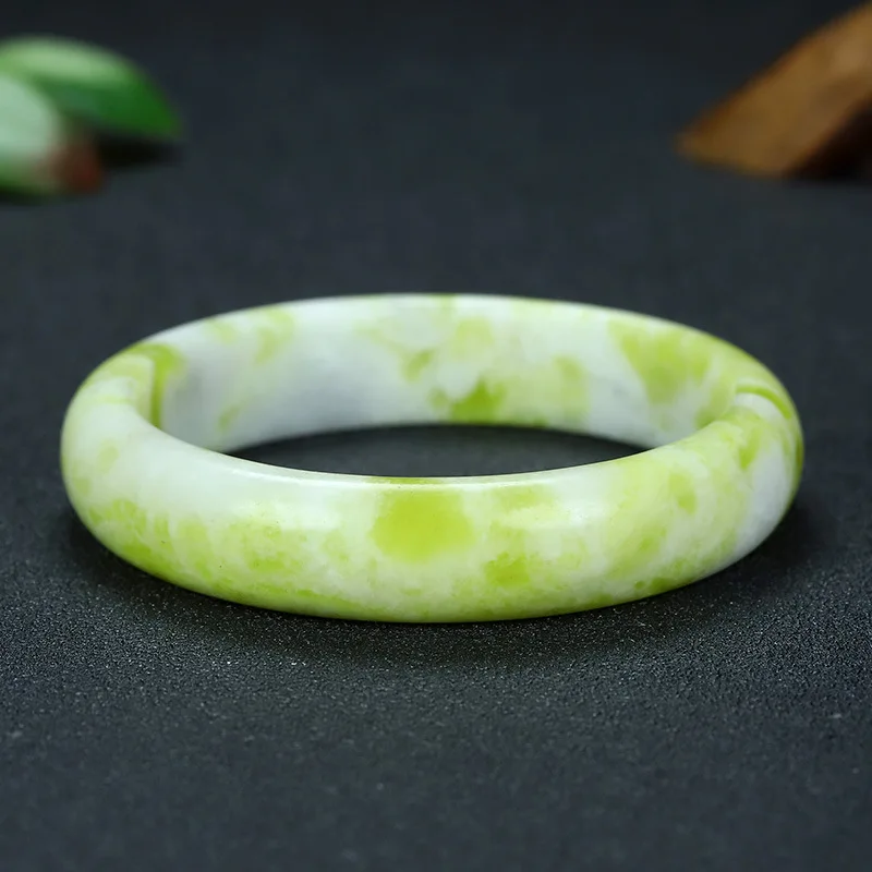 【Yu Fu】Factory Direct Sales Shaanxi Lantian Jade Jade Bracelet Cauliflower Jade Bracelet（Quantity discount）