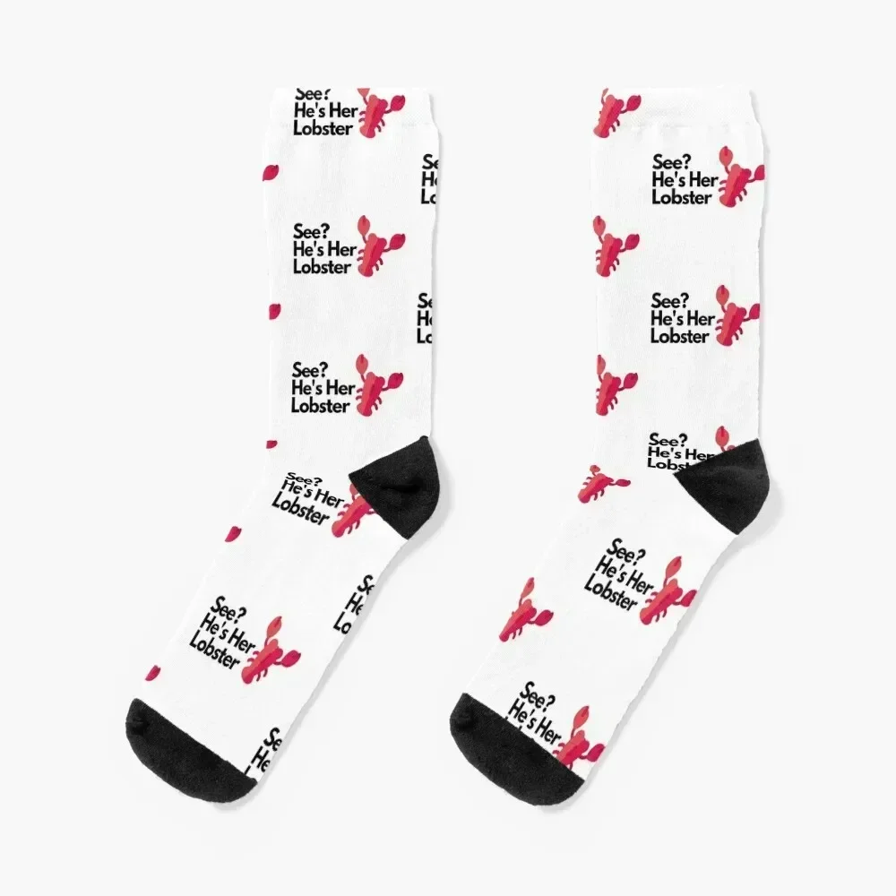 

Friends - He's her Lobster Socks warm winter floor winter Climbing Socks For Women Men's