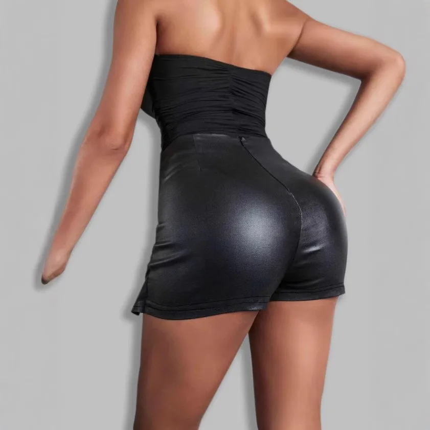 High Waist Patchwork Skirt Mini Length Commuter Chic with Elegant Short Length Elegant and Refined Winter Mini Skirt for Women