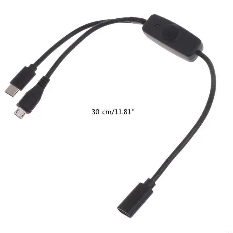 T8UC 2-в-1 USB C к мультизарядному кабелю USB C до Micro USB + Тип C Кабель зарядного устройства
