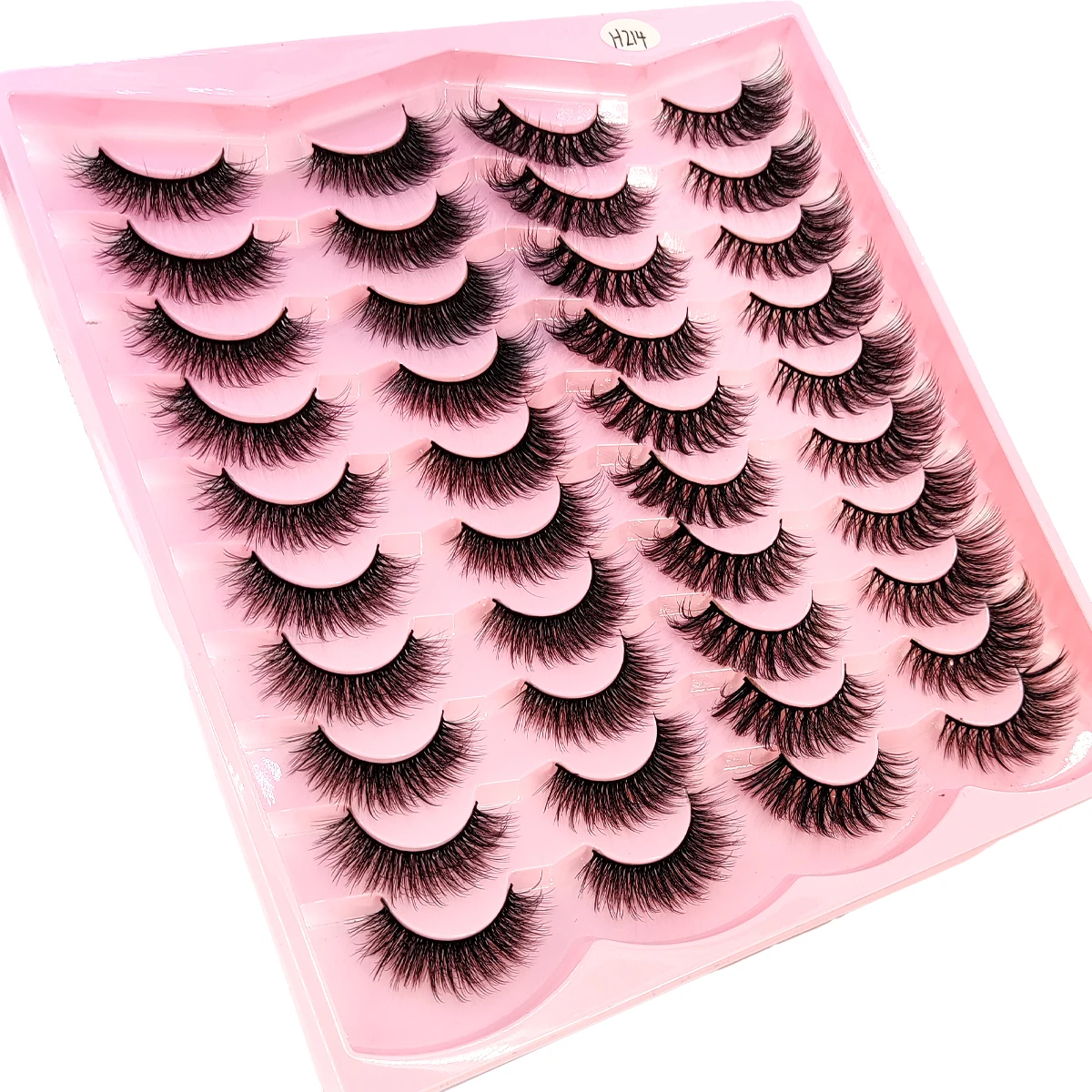 جديد 20 زوجًا من الرموش الصناعية المصنوعة من فراء المنك الاصطناعي ثلاثية الأبعاد رموش طويلة طبيعية/سميكة أداة مكياج وايز وتطويل الجمال